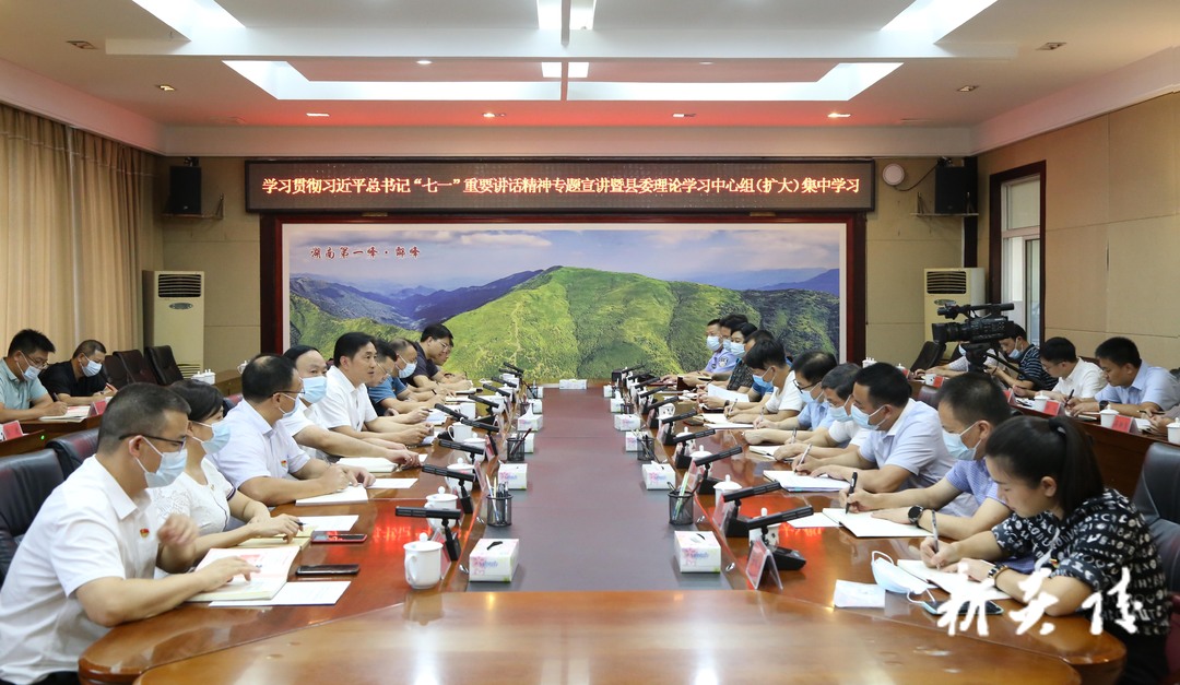 县委理论学习中心组（扩大）集中学习习近平总书记“七一”重要讲话精神