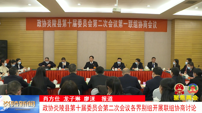 政协炎陵县第十届委员会第二次会议各界别组开展联组协商讨论