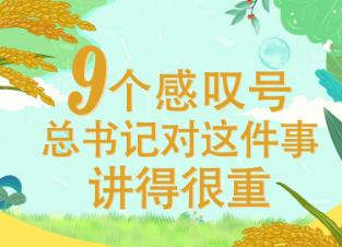9个感叹号，总书记对这件事讲得很重