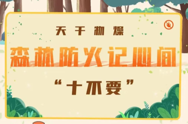 进入林区务必遵守森林防火规定！“十不要”请记牢