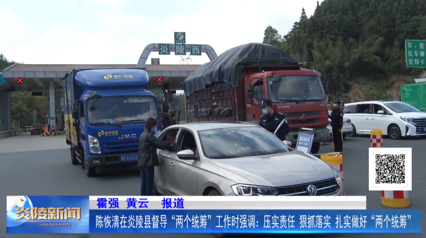 陈恢清在炎陵县督导“两个统筹”工作时强调：压实责任狠抓落实 扎实做好“两个统筹”