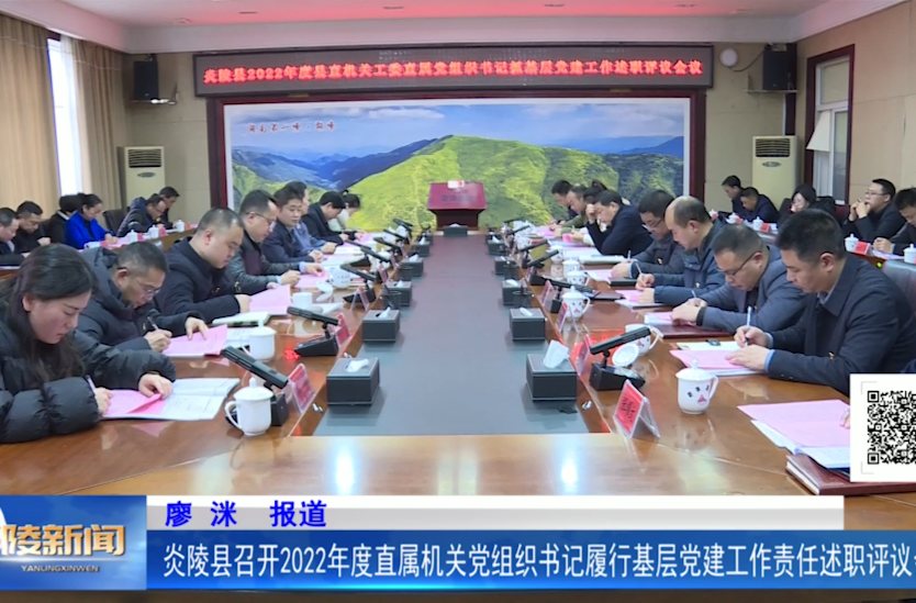 炎陵县召开2022年度直属机关党组织书记履行基层党建工作责任述职评议会