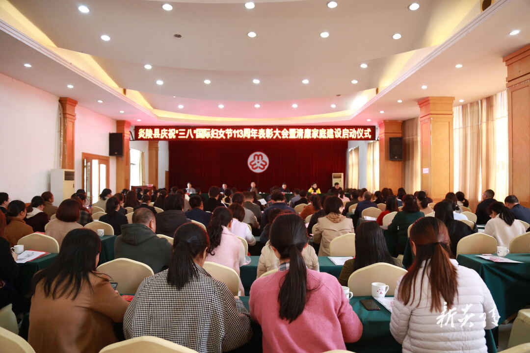 图文|炎陵县举行庆祝“三八”国际妇女节113周年表彰大会暨清廉家庭建设启动仪式