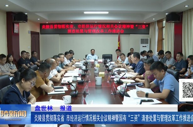 炎陵县贯彻落实省、市经济运行情况相关会议精神暨国有“三资”清查处置与管理改革工作推进会召开