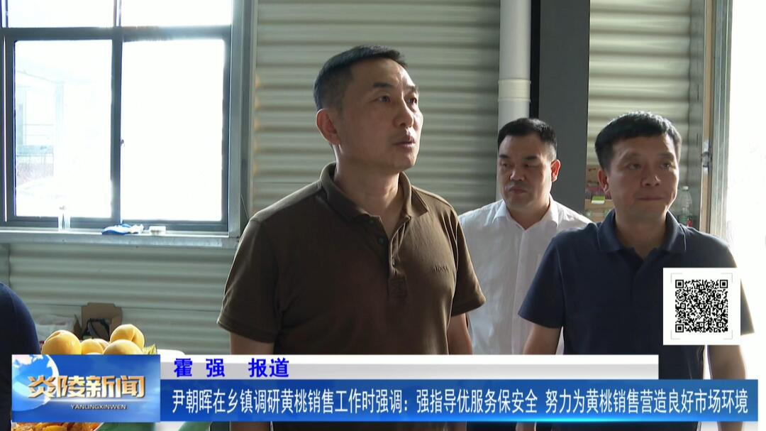 尹朝晖在乡镇调研黄桃销售工作时强调：强指导优服务保安全 努力为黄桃销售营造良好市场环境