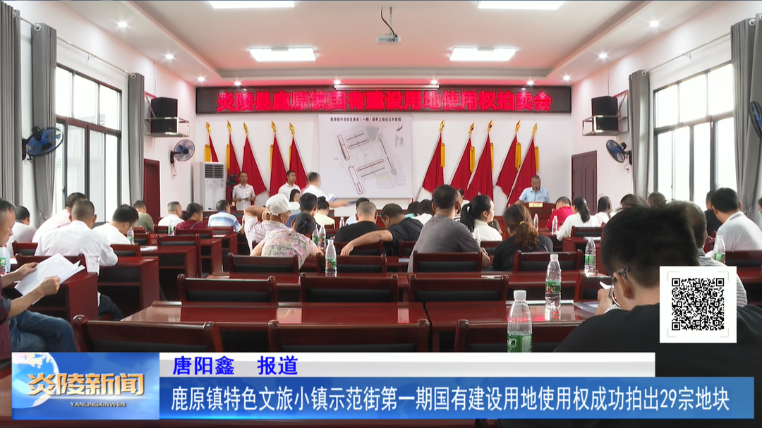 鹿原镇特色文旅小镇示范街第一期国有建设用地使用权成功拍出29宗地块