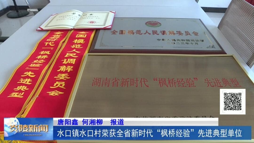 水口镇水口村荣获全省新时代“枫桥经验”先进典型单位