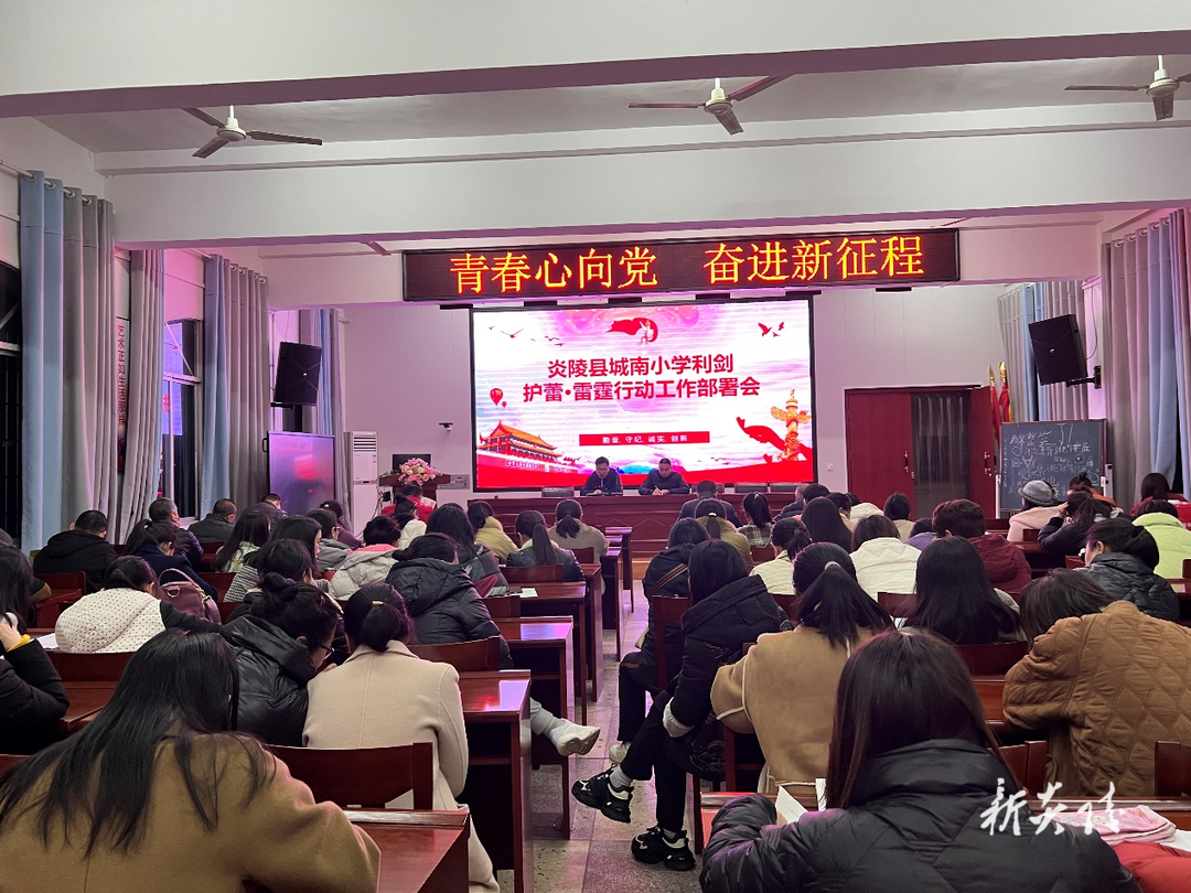 炎陵县城南小学召开“利剑护蕾·雷霆行动”工作推进会
