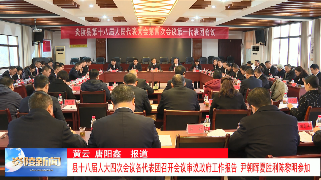 县十八届人大四次会议各代表团召开会议审议政府工作报告 尹朝晖夏胜利陈黎明参加