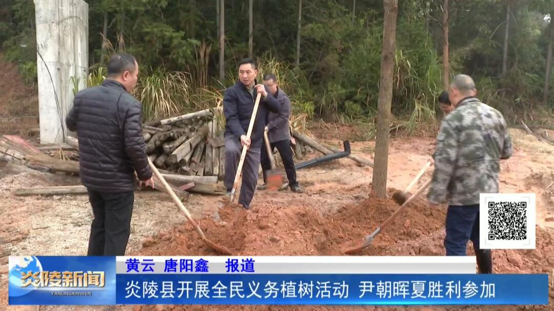 炎陵县开展全民义务植树活动 尹朝晖夏胜利参加