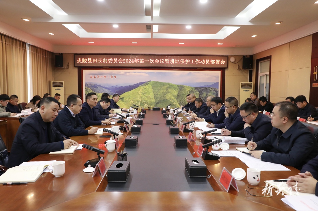 图文丨炎陵县田长制委员会2024年第一次会议暨耕地保护工作动员部署会召开 尹朝晖夏胜利出席