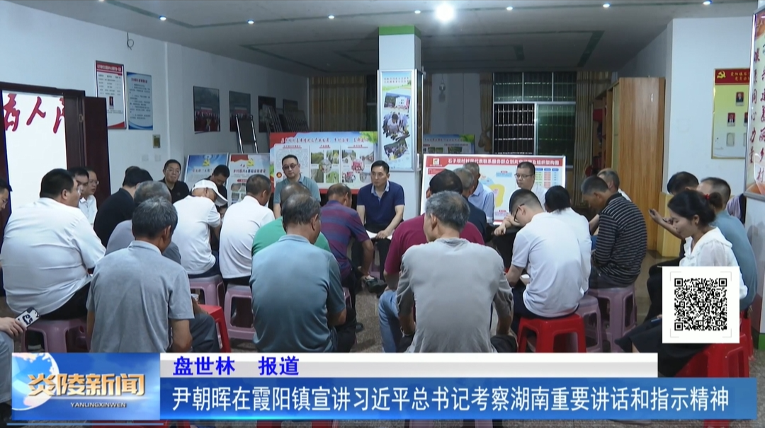尹朝晖在霞阳镇宣讲习近平总书记考察湖南重要讲话和指示精神