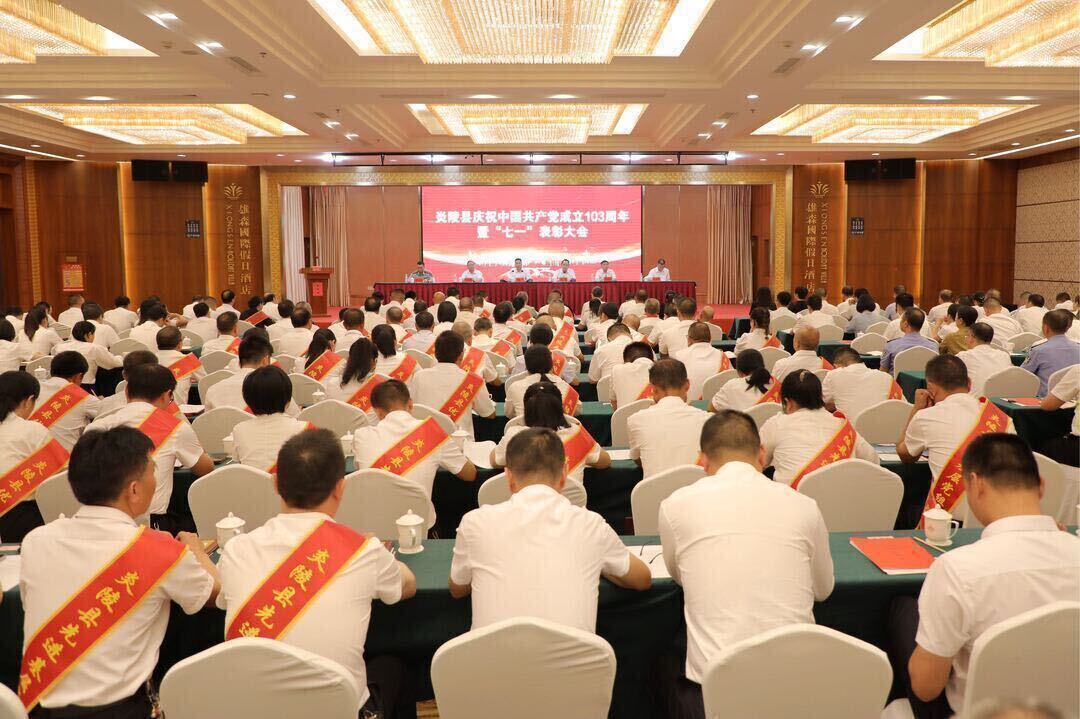 图文｜炎陵县举行庆祝中国共产党成立103周年暨“七一”表彰大会