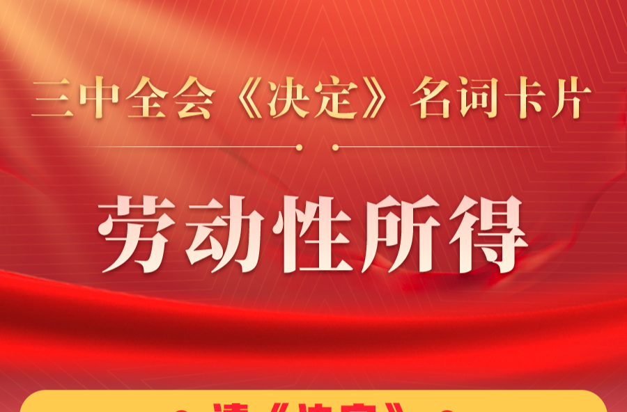 三中全会《决定》名词卡片天天学：劳动性所得