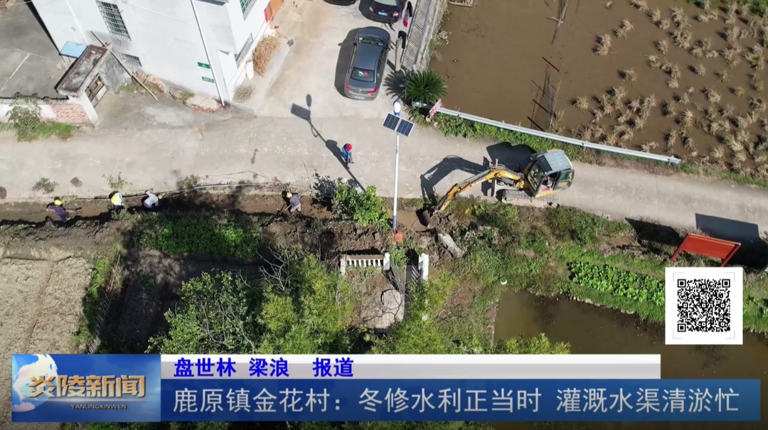 鹿原镇金花村：冬修水利正当时 灌溉水渠清淤忙