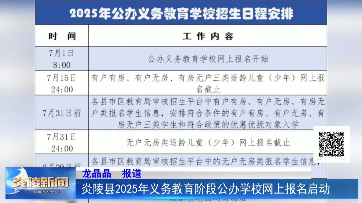 炎陵县2025年义务教育阶段公办学校网上报名启动