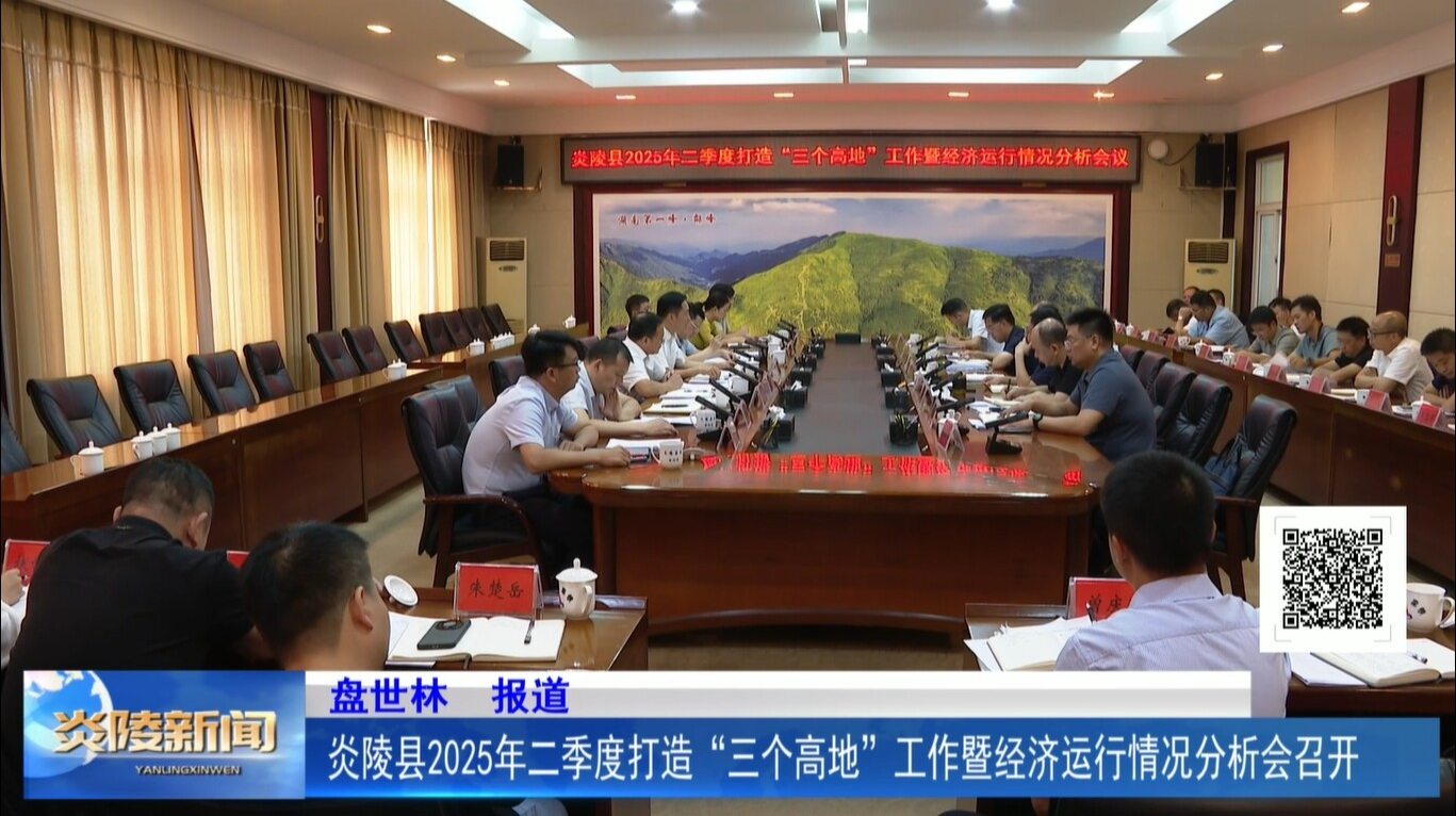 炎陵縣2025年二季度打造“三個(gè)高地”工作暨經(jīng)濟(jì)運(yùn)行情況分析會(huì)召開(kāi)