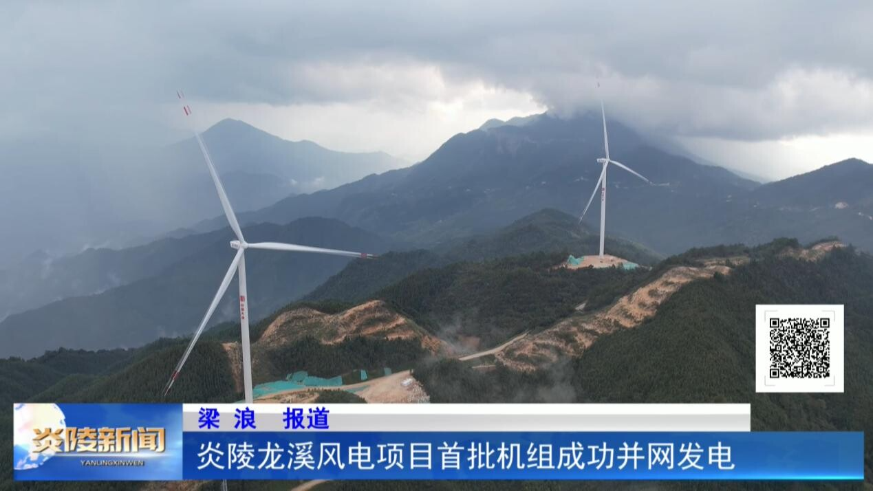 炎陵龙溪风电项目首批机组成功并网发电