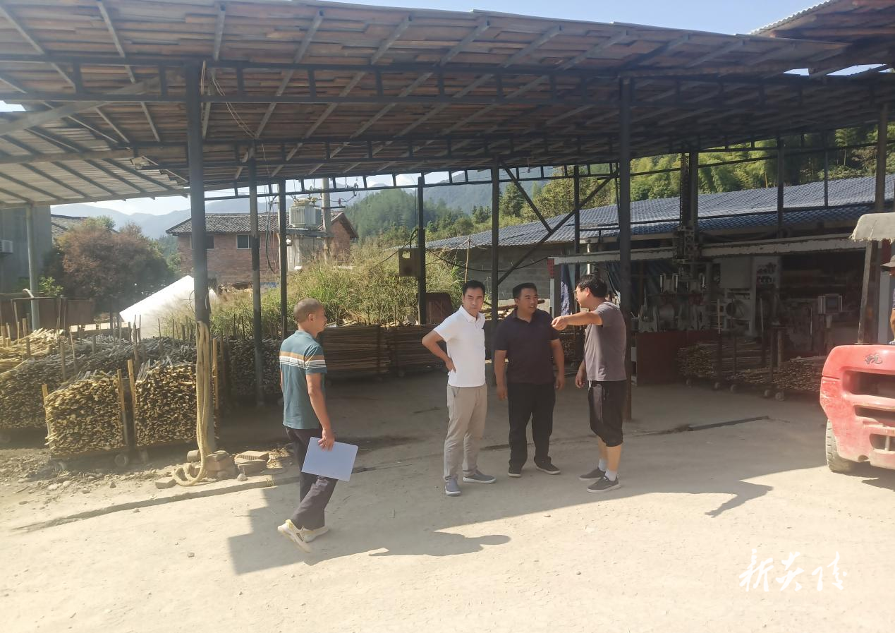 炎陵县中村瑶族乡调研竹木加工厂产值并督导安全生产工作