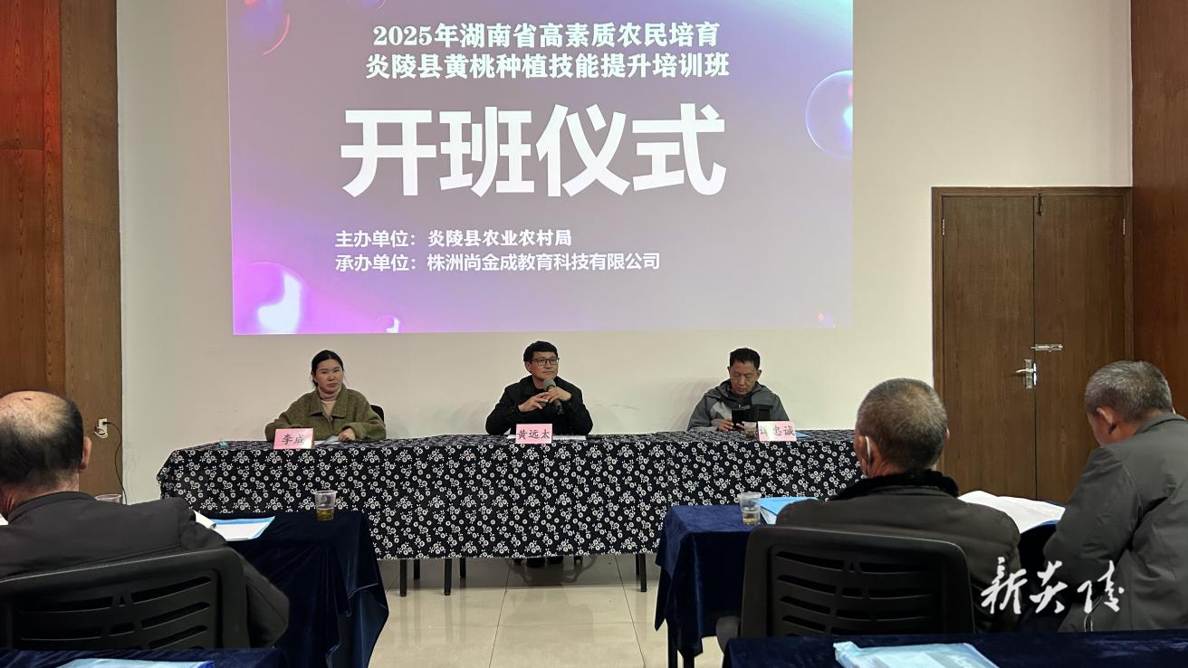 2025年湖南省高素质农民培育炎陵县黄桃种植技能提升培训班开班