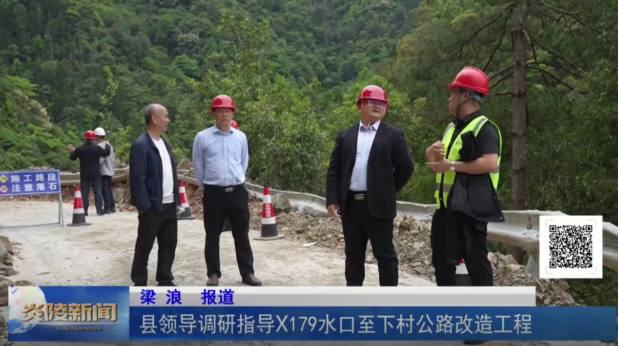 县领导调研指导X179水口至下村公路改造工程