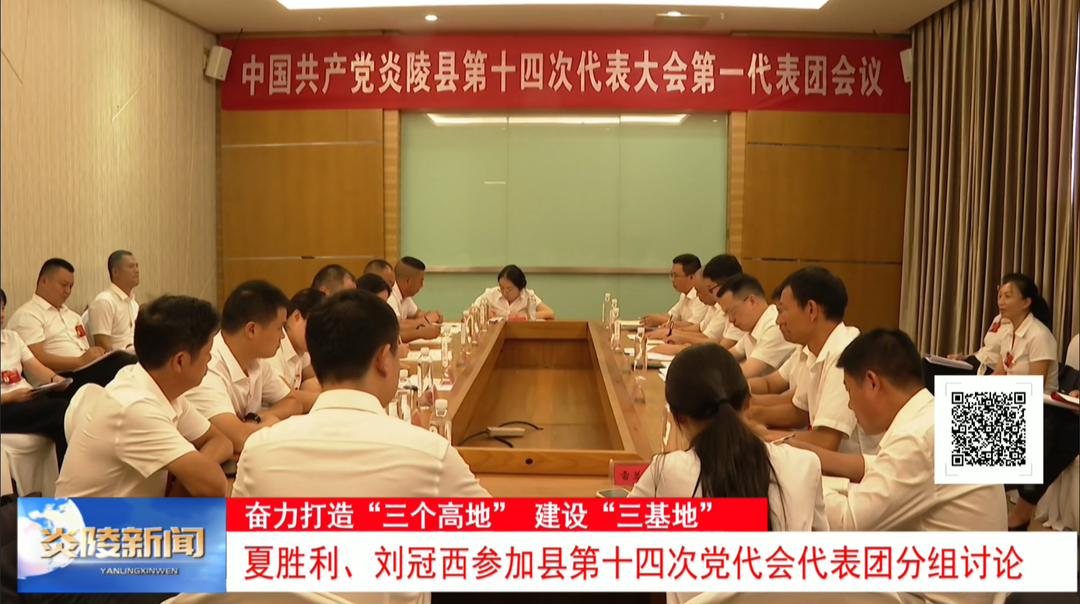 夏胜利、刘冠西参加县第十四次党代会代表团分组讨论