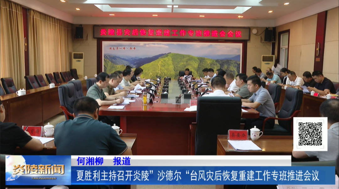 夏胜利主持召开炎陵县“沙德尔”台风灾后恢复重建工作专班推进会议